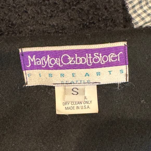 VTG MaryLou Ozbolt Storer Abstract Art Wool Jacket Size Small - Picture 10 of 13